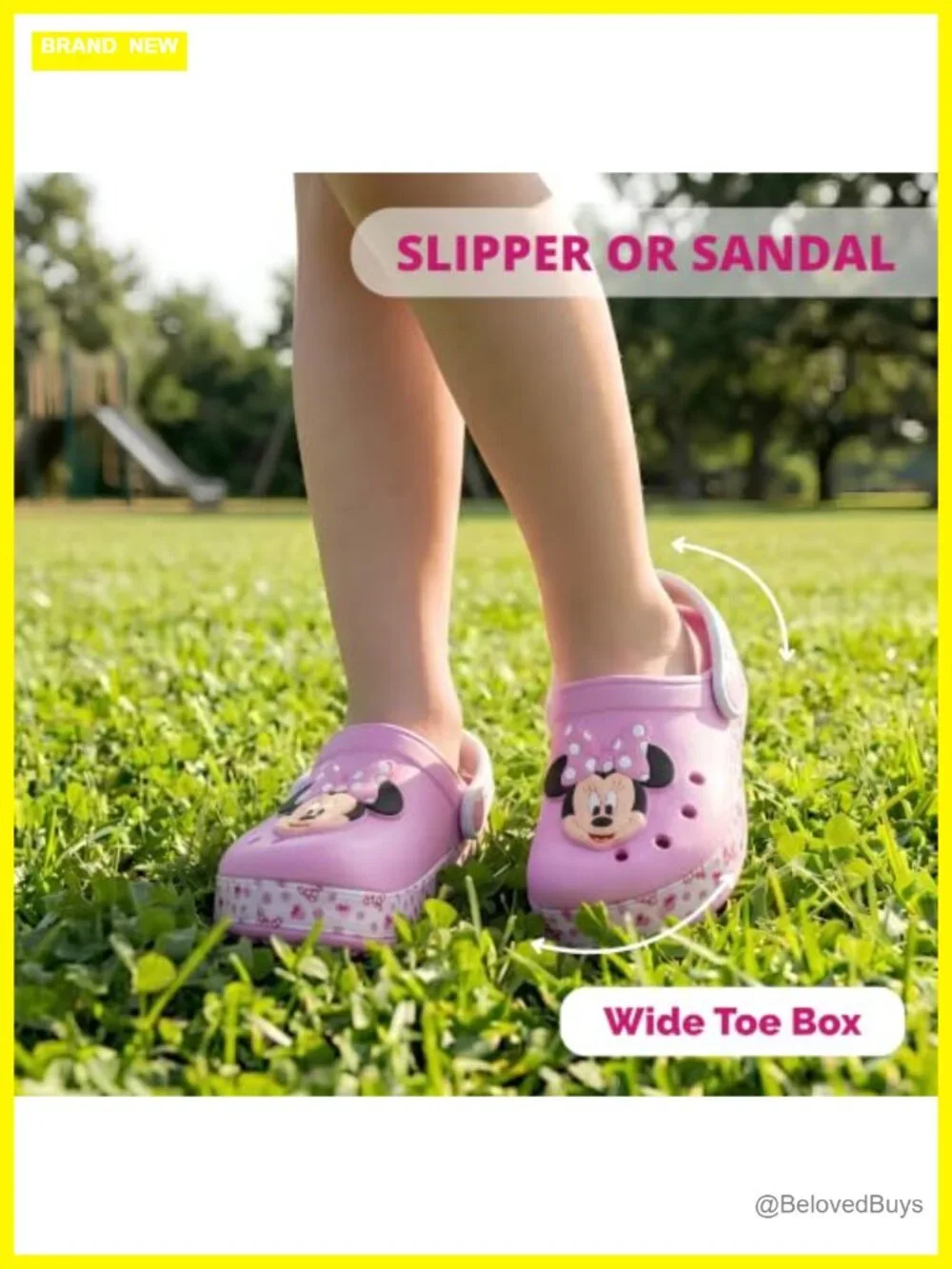 Girls Character Clog Sandals Disney Slip-On Slides Closed Toe Beach Pool
